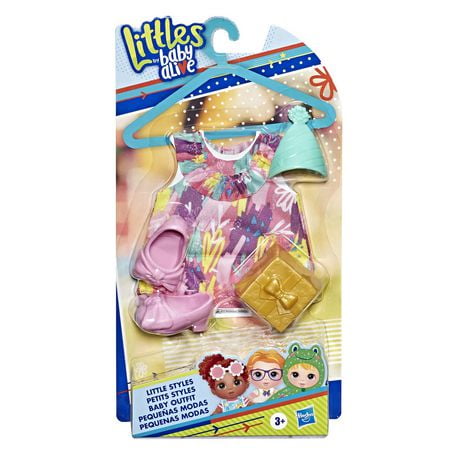 Littles de Baby Alive, tenue Petits styles Fête d'anniversaire, pour petites poupées Littles, vêtements et accessoires de poupée