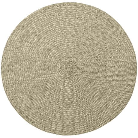 hometrends Round Solid Woven Placemat, 15" round