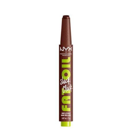 NYX PROFESSIONAL MAKEUP, Fat Oil Slick Click, Balm in a stick, Infused with nourishing oils, High shine finish - Double Tap (Raspberry Pink), Light buildable pigment