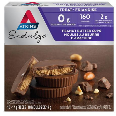 Atkins Endulge Peanut Butter Cups, 10 x 17 g Cups