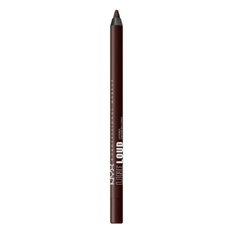 NYX PROFESSIONAL MAKEUP, Line Loud, Waterproof Lip Pencil, Infused with Vitamin E, Vegan Formula - AMBITION STATEMENT, Transfer resistant. Fade resistant.