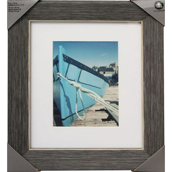 hometrends Grey Wood 8X10 Photo Frame, Wood Frame 8 X 10" To 5 X 7" Grey