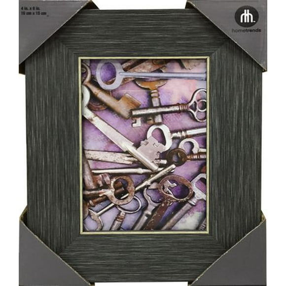 hometrends Grey Wood 4X6 Photo Frame, Wood Frame 4 X 6" Grey