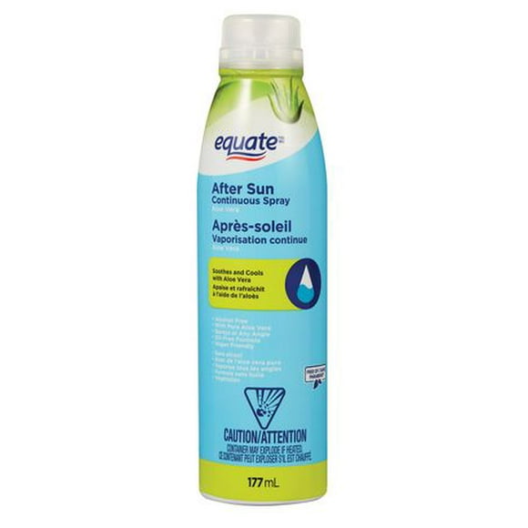 Equate After Sun Continuous Spray Aloe Vera, 177mL