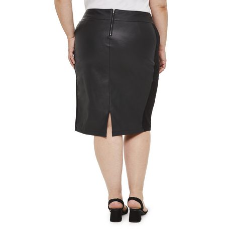 George Plus Women's High Waist Pleather Skirt | Walmart Canada