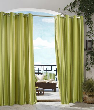 Gazebo Stripe 2pk Curtains, Indoor Outdoor Décor Gazebo 2pk Curtains