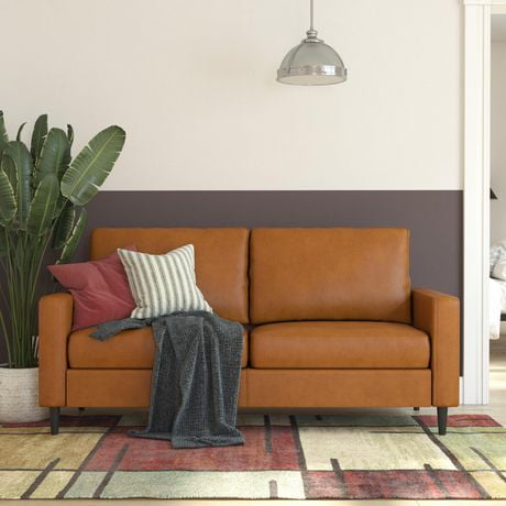 Dhp Connor Modern Sofa Black Faux Leather Canada Dhp Connor Modern Sofa Black Faux, Dhp Noah Sectional Sofa Bed With Storage Twin Camel Faux Leather