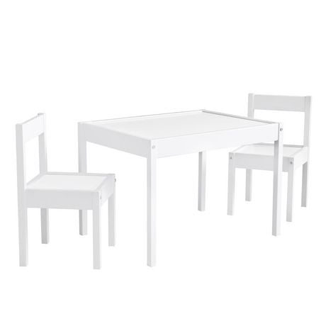 Baby Relax Hunter 3 Piece Kiddy Table Chair Kids Set White