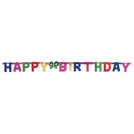 Large Multi Color Happy Birthday Party Banner 108