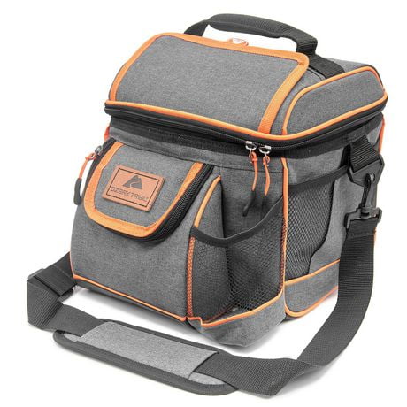 Ozark Trail 24-Can Cooler Bag with mulitple pockets, shoulder strap, Vintage colour, size:, 9.06 in.x 11.02 in.x 9.45 in.