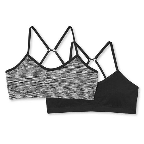 George Girls' 2 Pack Bralettes, Sizes S-XL