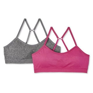 Girls Training Bras for Girls 8-10，10-12 Years Old, No Underwire, Seamless  Sewing, Small A Cup, 2 Gift Packs