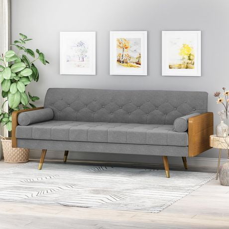 Jalon Mid Century Modern Tufted Fabric Sofa Gray Canada - Jalon Tufted Fabric Sofa Jalon Mid Century Modern Tufted Fabric Sofa Gray Canada - Jalon Tufted Fabric Sofa