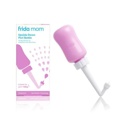 Frida Mom - Upside Down Peri Bottle - Postpartum Recovery - The Original Fridababy MomWasher for Perineal Recovery and Cleansing After Birth - Hospital Bag Essential, Newborn Baby, 1 Peri Bottle