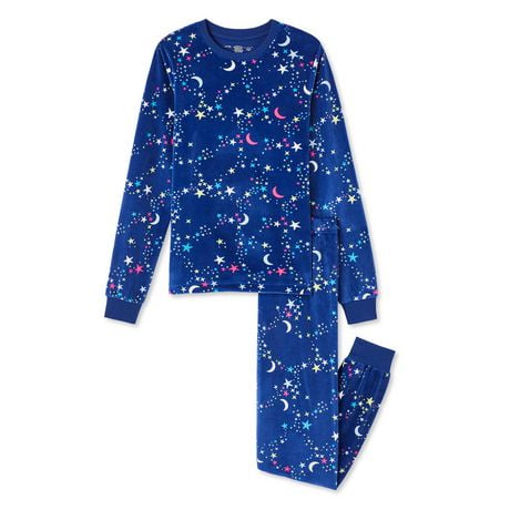 Pyjama en velours 2 pièces George pour filles Tailles TP–TG