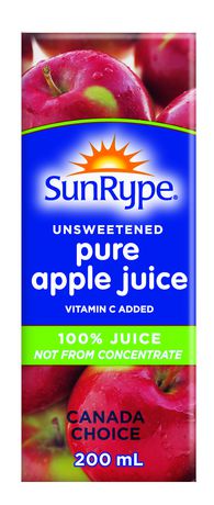 2 oz unsweetened apple juice
