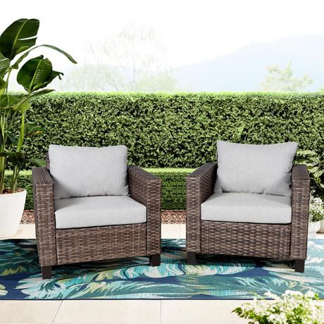 Better Homes & Gardens Brookbury 2-Piece Patio Outdoor Club Chair Set - Tan