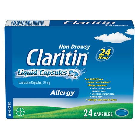 Claritin Liquid Capsules Allergy Medicine - 24 Hour Non-Drowsy Allergy Medication, Loratadine Antihistamine Pills For Allergy Relief, 24 Liquid Capsules