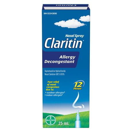 Claritin Allergy Decongestant Nasal Spray, 25mL