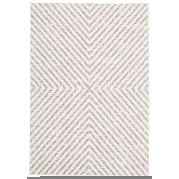 ECARPET Indoor/Outdoor for Balcony, Patio and Garden Milan Light Grey Rug