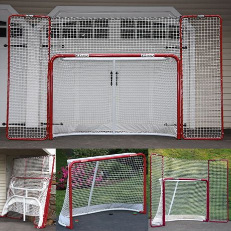 EZgoal 2 in. Folding Steel Hockey Goal with Backstop