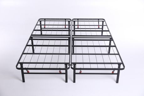 High Profile Foldable Steel Bed Frame, Mainstays 14 High Profile Foldable Steel Bed Frame King