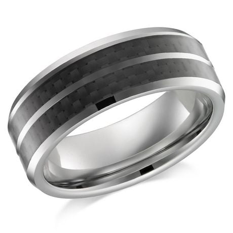 Men'S Tungsten 8mm Black Carbon Fiber Inlay | Walmart Canada