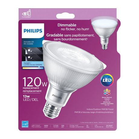 PHILIPS LED 120W* PAR38 Reflector, Dimmable