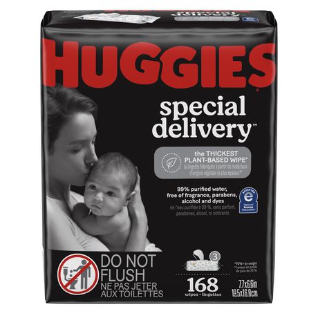 Huggies - Lingettes nettoyantes pour bébé, 4x56 pcs