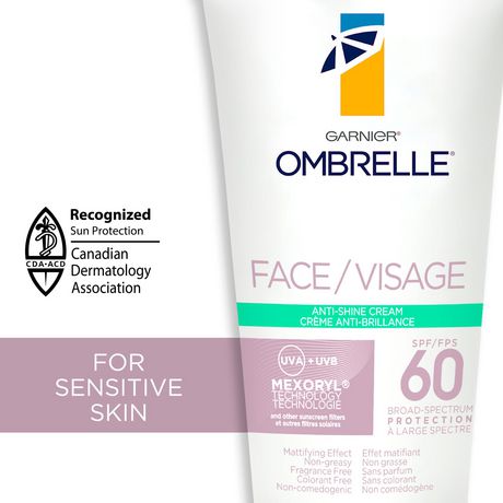 GARNIER OMBRELLE Face Anti-shine Cream SPF60 90ml | Walmart Canada
