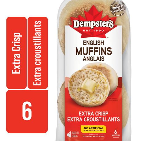 Muffins anglais extra croustillants de Dempster’s® Emb. de 6; 342 g