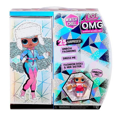 LOL Surprise OMG Winter Chill Icy Gurl Fashion Doll & Brrr B.B. Doll ...