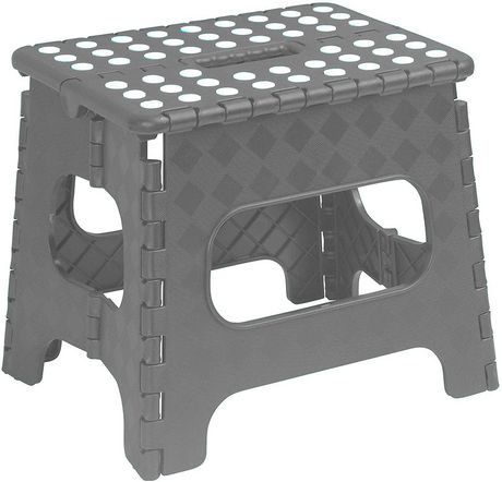 Superio Folding Step Stool 13 In Grey Walmart Canada   6000202388800 