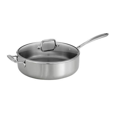 Tramontina Tri-Ply Clad 6 Qt Stainless Steel Covered Deep Sauté Pan