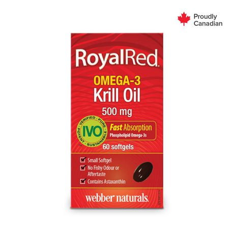 Webber Naturals® RoyalRed Omega-3 Krill Oil 500 mg, 60 Softgels