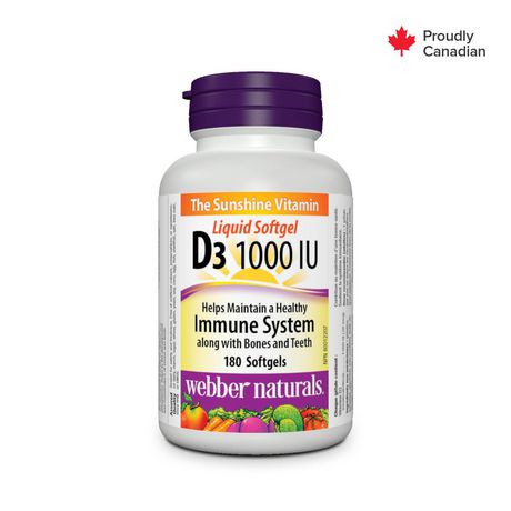 Webber Naturals® Vitamin D3 1000 IU Tablets, 260 Tablets - Walmart.ca