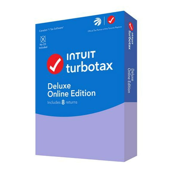 Intuit TurboTax Deluxe Édition en Ligne 2023 - 8 Retours - Bilingue - Version en Ligne