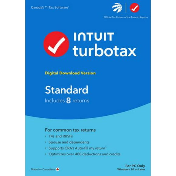 Intuit TurboTax Standard 2023 - 8 Returns - Bilingual - Windows - CD/Download