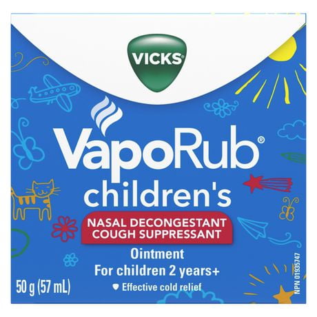 Onguent décongestionnant nasal et antitussif pour enfants Vicks VapoRub