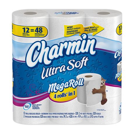 Charmin Ultra Soft Toilet Paper 12 Mega Rolls - Walmart.ca