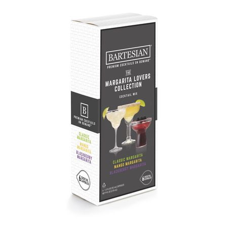 Bartesian The Margarita Lovers Collection Cocktail Mixer Capsules, Variety Pack of 6 Cocktail Capsules 55513