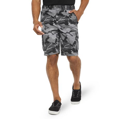 Hurrybuy Mens Cotton Relaxed Fit Camouflage Camo Cargo Shorts 