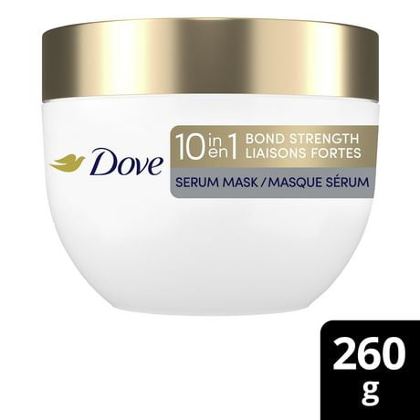 Masque Capillaire Liaisons Fortes 10-en-1 pour Dove  avec Soin Bio Protéiné + peptides 260 g Masque Capillaire