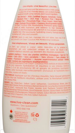 Live Clean Coconut Milk Moisturizing Shampoo