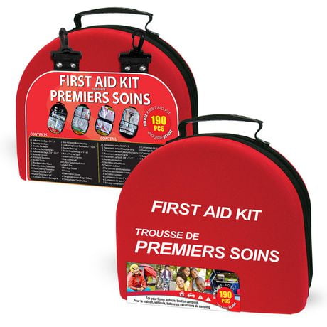 190 Piece Deluxe First Aid Kit, Deluxe First Aid Kit for minor injuries