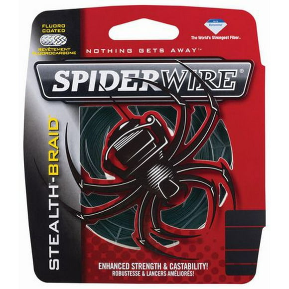 Spiderwire SCS15G-125 Ligne tressée furtive 15/4 lb/diamètre bobine de remplissage vert mousse de 125 mètres Bobine de remplissage de ligne tressée furtive vert mousse