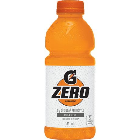 Gatorade Zero Orange Electrolyte Beverage, 591 mL Bottles, 6 Pack ...