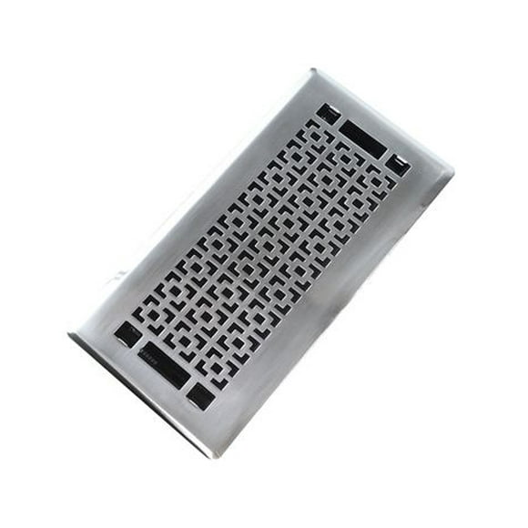 3x10 Designer mosaic mantle brushed nickel floor register