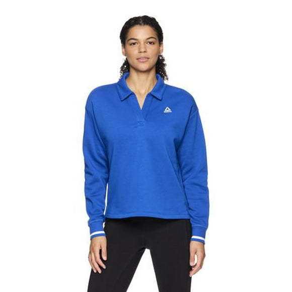 Reebok Women's Varsity Polo Cropped Sweatshirt