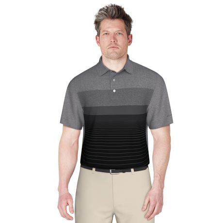 Ben Hogan Men's Heather Fading Front Panel Golf Polo Shirt, Ben Hogan Men's Golf Polo